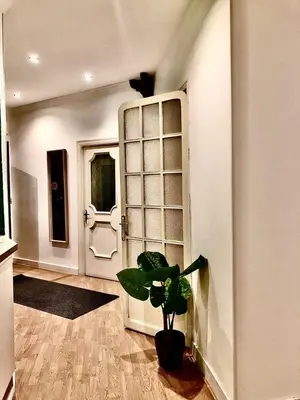 a hallway with a potted plant in a room at València Experience Apartment in Valencia