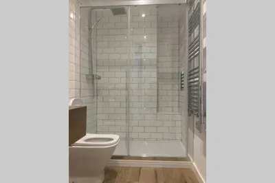 a bathroom with a shower and a toilet at Fantástico Loft en centro ciudad planta baja in Valencia