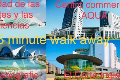 a collage of pictures of cities and buildings at VALENCIA / PLAYA CABANYAL, PUERTO, CUIDAD ARTES in Valencia
