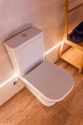 a white toilet in a room with a shelf at Marittimo Apartments in Valencia
