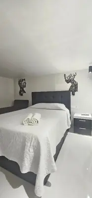a bedroom with a white bed with a white blanket at A7 ViviendaTuristicaValencia Arte in Valencia